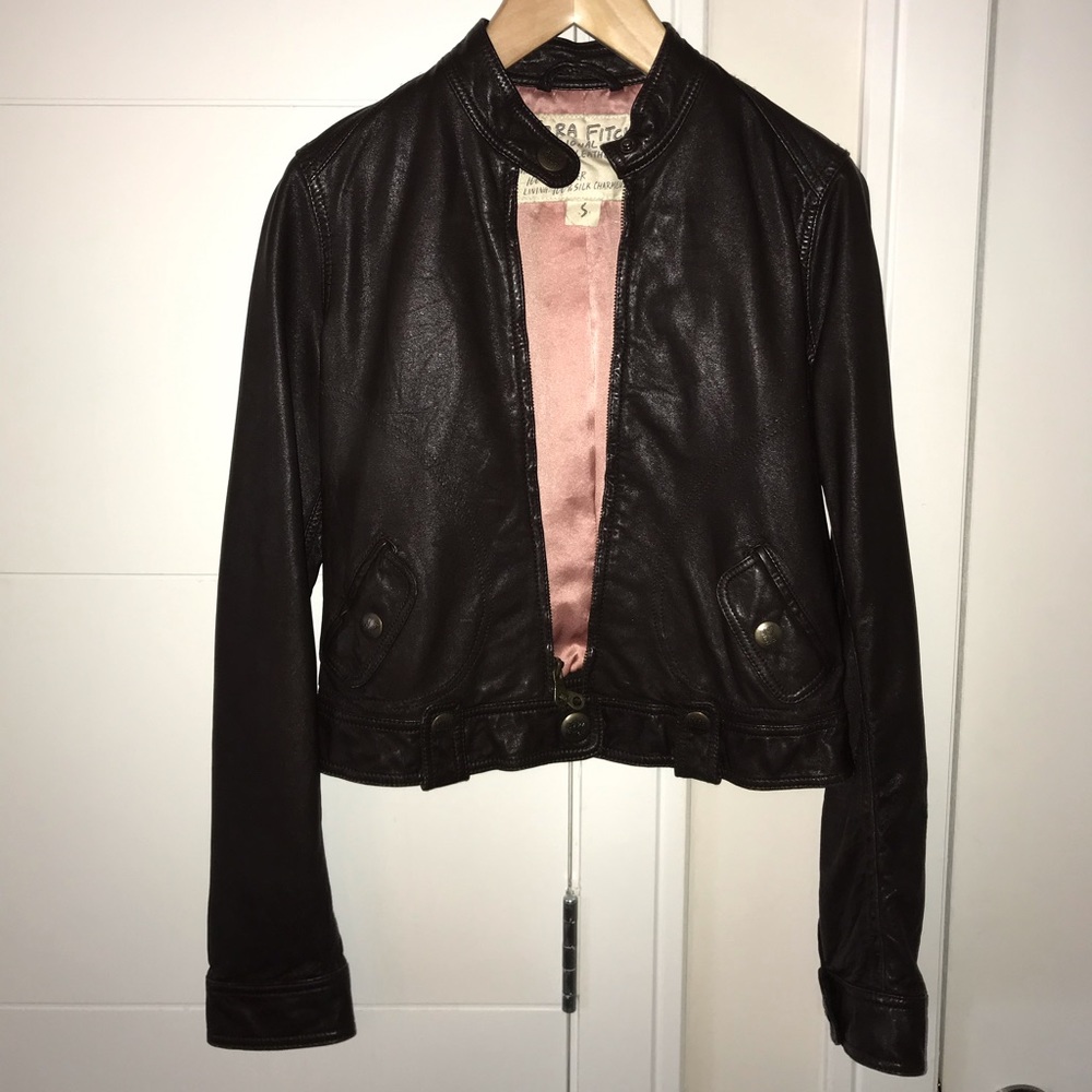 Chocolate Brown Erza Fitch Genuine Leather Jacket